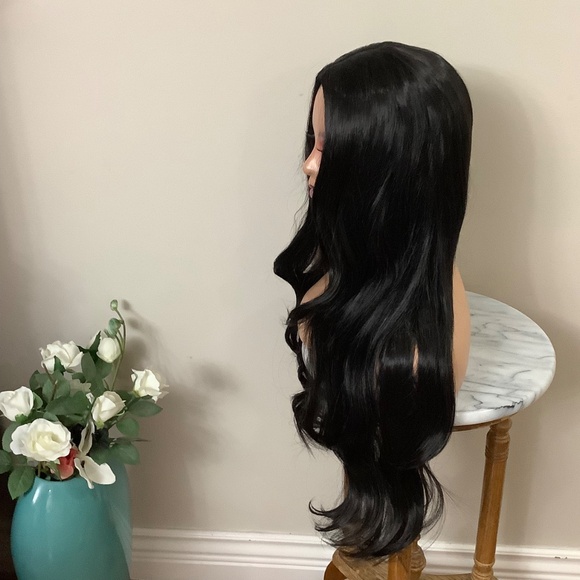 NEW Long Black Wig - Picture 3 of 7